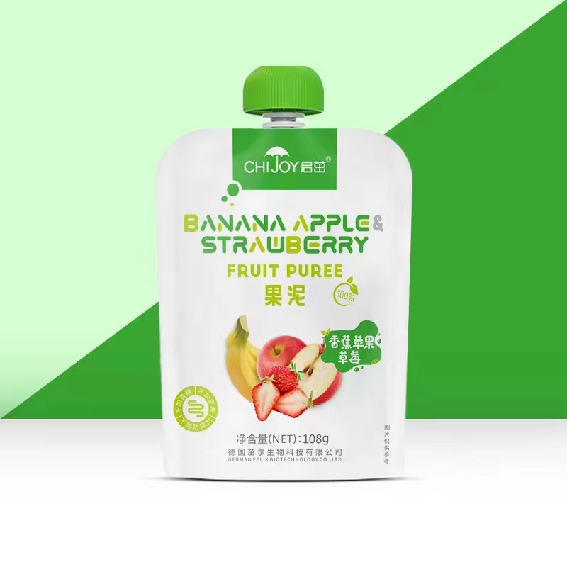 Qizhu Fruit Mud Fruit and Vegetable Mud Juice Mud Pure Fruit Mud Leisure Snack Drinks with Various Flavors 108 g/Bag