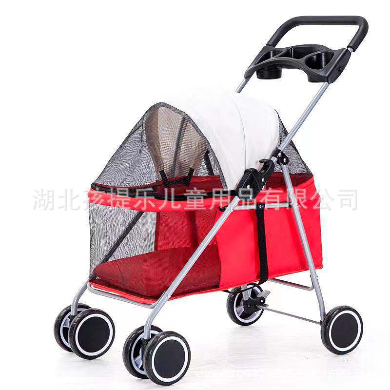 Doogo Factory Direct Sales Cat Teddy Outdoor Portable Foldableing Pet Stroller Dog Cat Rabbit Small Lightweight Car