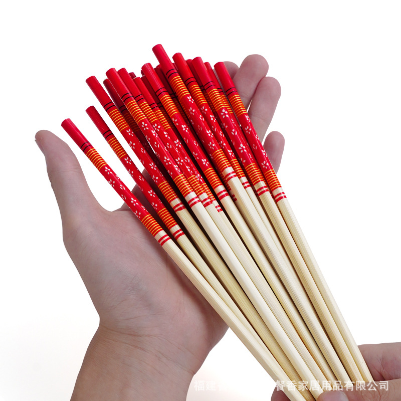 Bamboo Chopsticks Household Chinese Blue and White Porcelain Bamboo Chopsticks Disposable Chopsticks Individually Packaged Restaurant Hygienic and Convenient Chopsticks