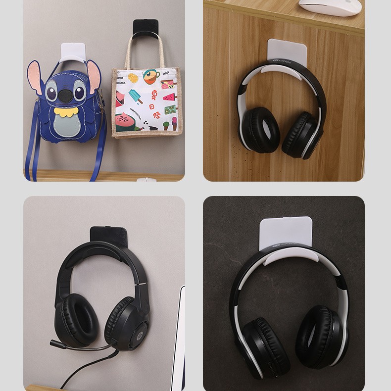 Headphone Stand Wall-Mounted Punch-Free Under-Table E-Sports Bracket Head-Mounted Bracket Hook Rack Hanging Headphone Stand