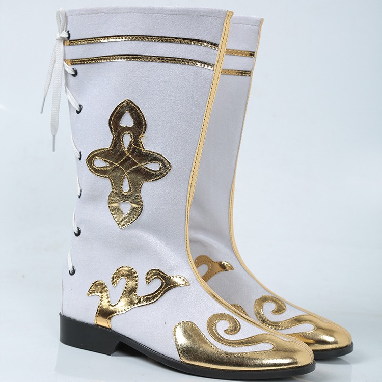 Black Ethnic Shoes Ethnic Minority Men's Shoes High-top Barrel Xizang Boots Children's Show Dance Performance Boots