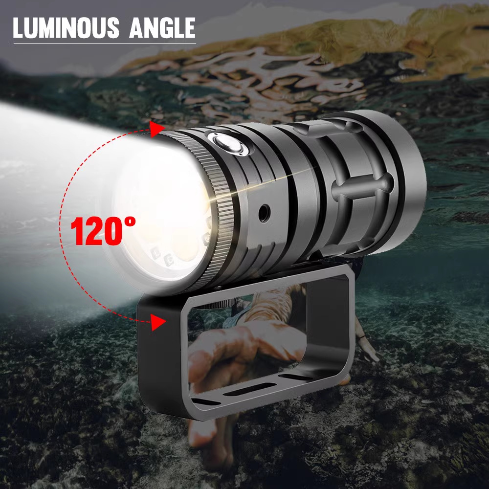 Sea Frog diving special strong light flashlight underwater deep diving 100 m photography light waterproof night diving driving light