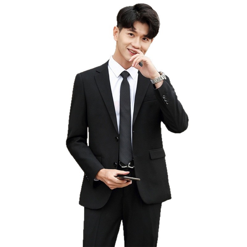 Blazer Men's Business Formal Wear Professional Suit High-End Shoulder Pads Wedding Dress Casual Suit Uniform