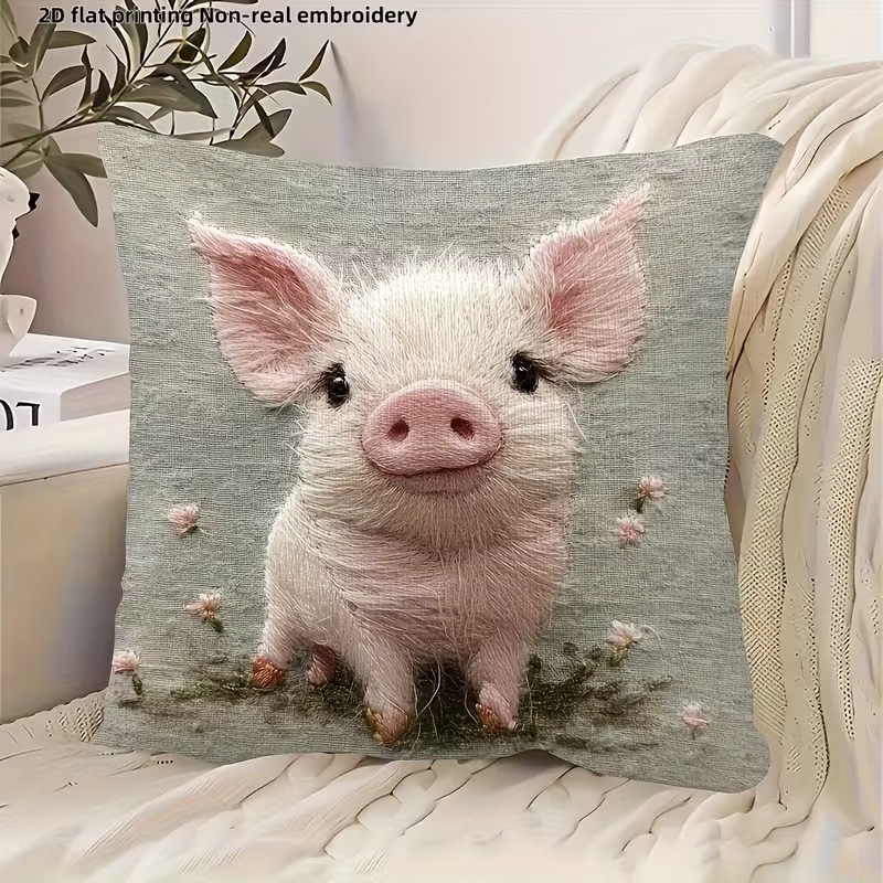 Temu Hot Selling Cat Pillow Cover Cute Animal Pillow Bedroom Home Sofa Decorative Cushion Cover Wholesale