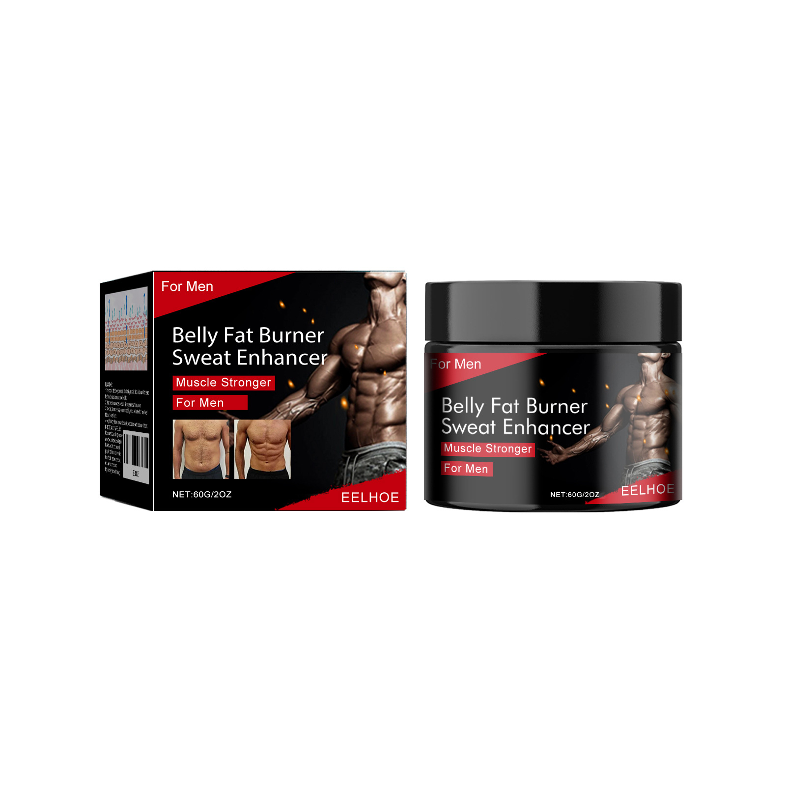 Eelhoe Abdominal Muscle Cream Men's and Women's Shaping Cream Exercise Strengthening Muscle Shaping Exercise Sweat Line Massage Cream