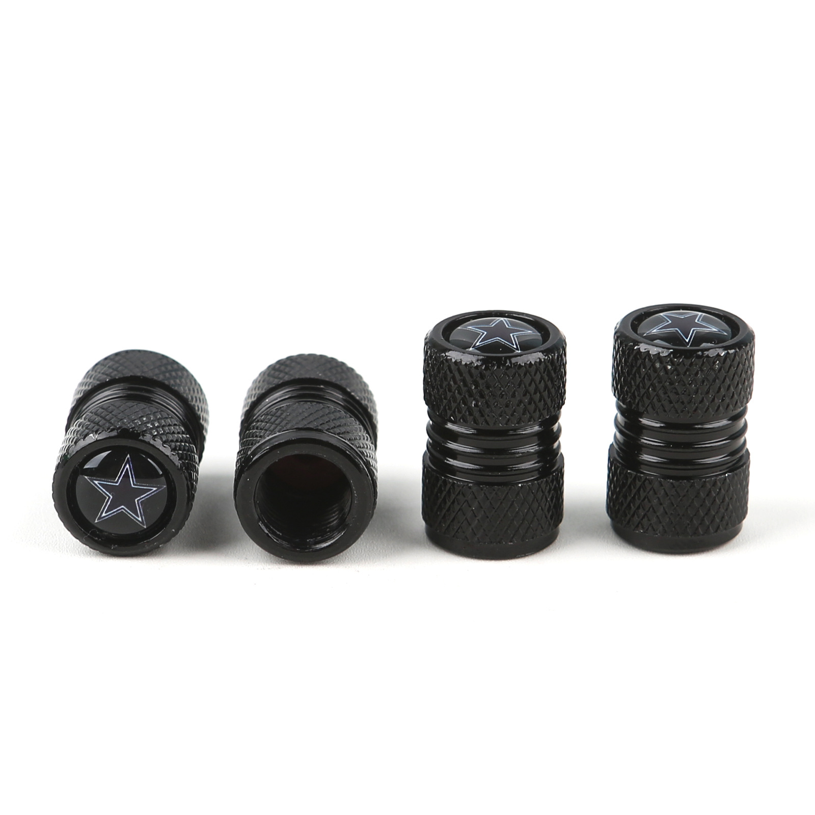 Cross-border round flower groove General Motors dustproof aluminum alloy tire valve cap flower groove with logo valve