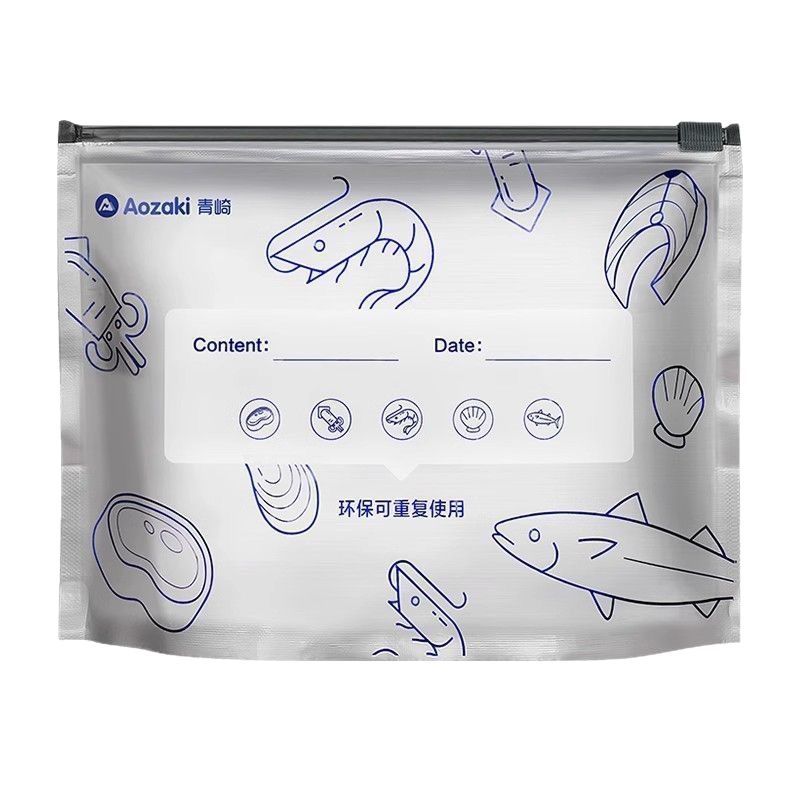 Aluminum Foil Fresh-keeping Sealed Fresh-keeping Bag Household Refrigerator Food Freezing Storage Bag Densiform Bag Freezing