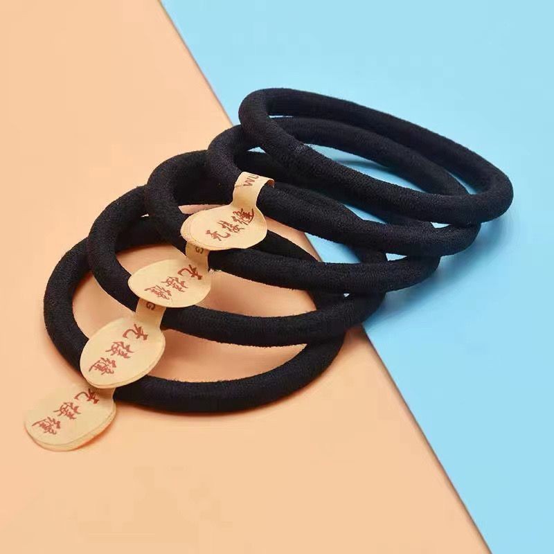 Korean Version High-Elastic Practical Seamless Label Headband Hair Tie Basic Nylon Hair Rope 2 Yuan Store Street Stall Supply Wholesale