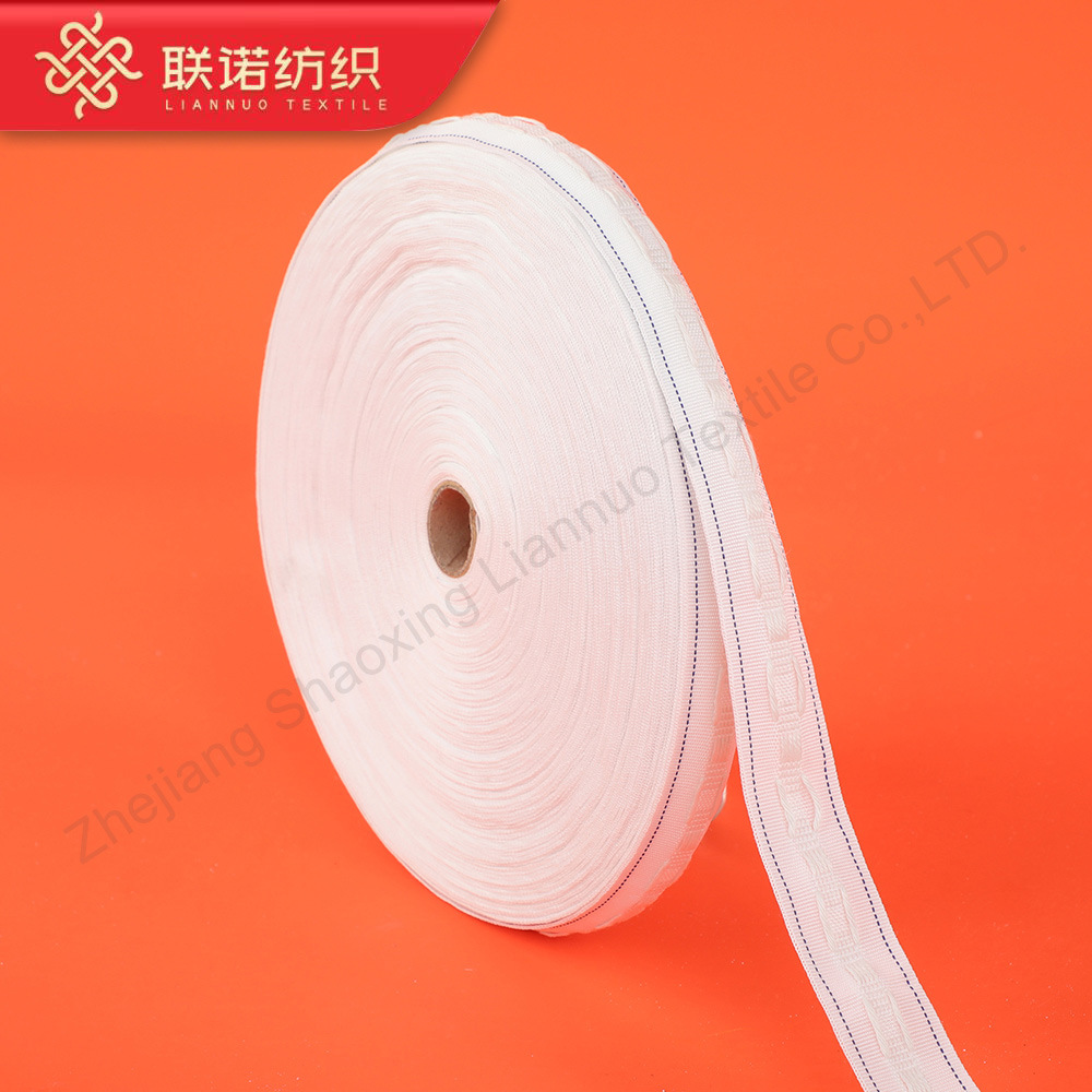 Liannuo Textile Custom 2.5cm Blue Double-Line Drawstring with S Hook for Export, Bedroom Curtain Strap Customization