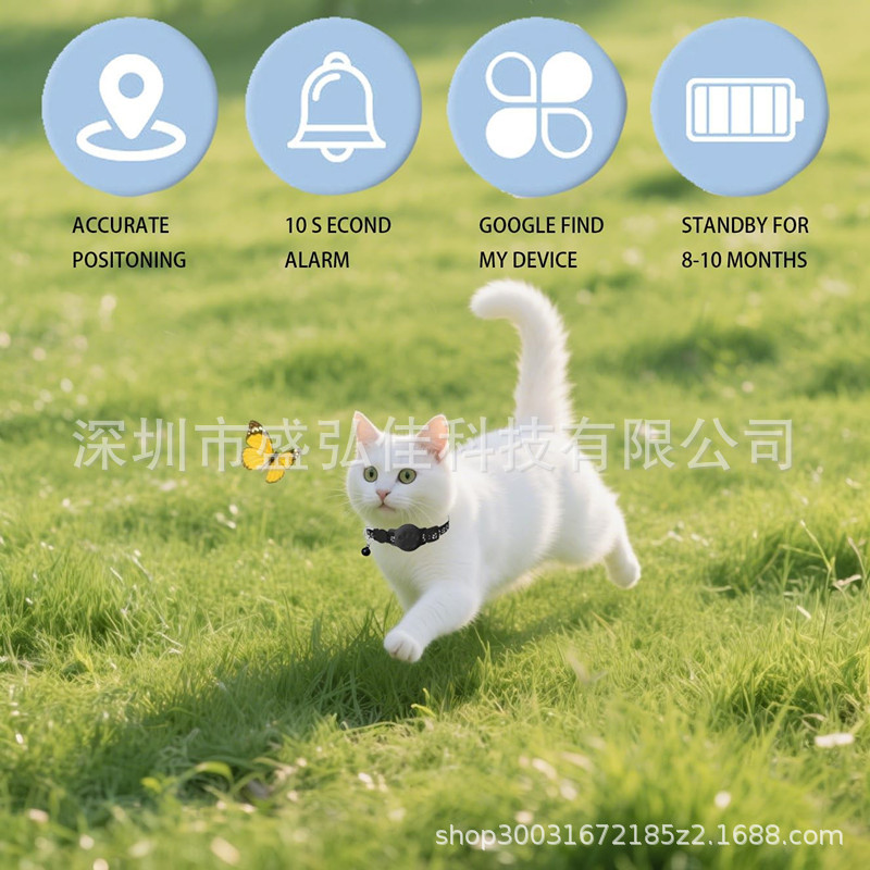 Cat Locator Collar Apple Android Dual System Locator Findmy Google Android Collar