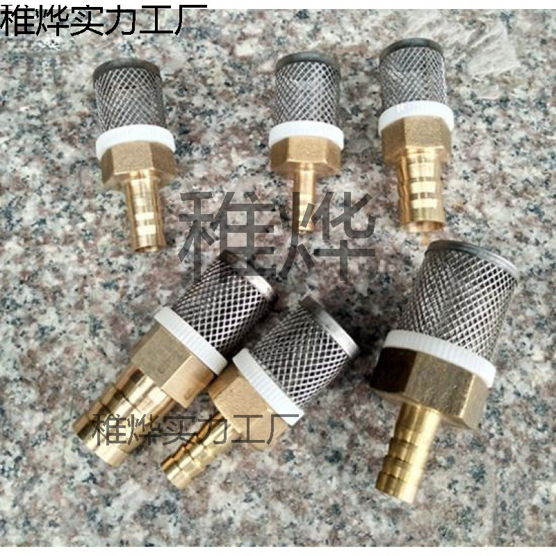 304 Stainless Steel Mesh + Copper Head Water Pump Filter Water Pipe End Filter Hose Filter Detachable
