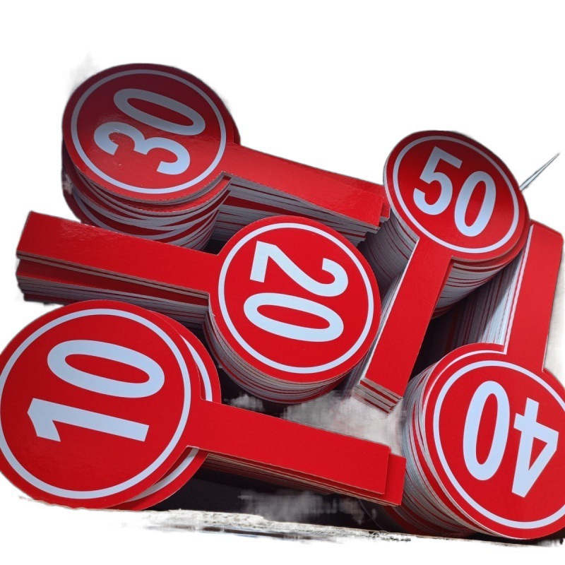 Number Plate, Hand-Held Plate, Erasable Scoring Plate, Auction Plate, Scoring Plate, Letter Plate, Printable Digital Logo, Color Customization