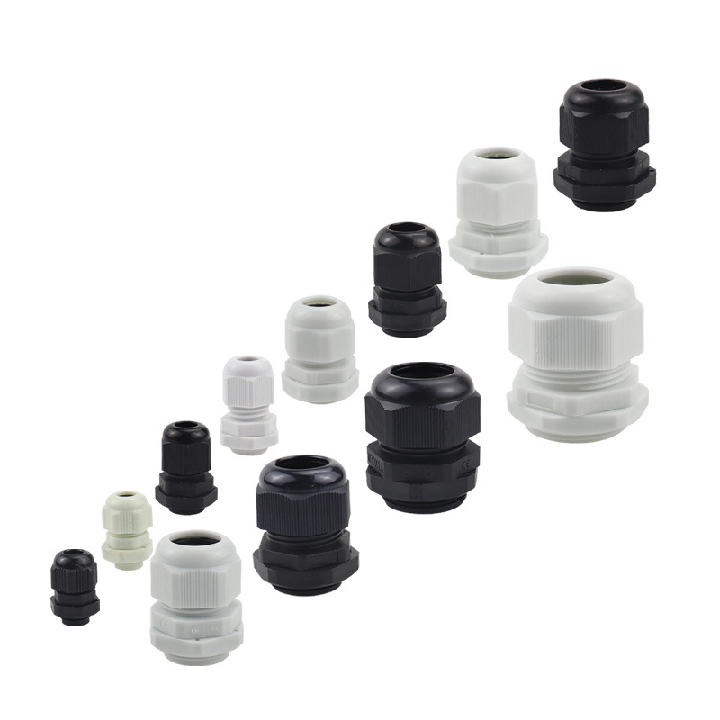 Nylon plastic cable waterproof joint fixing head PG7/PG9/PG11/PG13.5/PG16/PG19/PG21