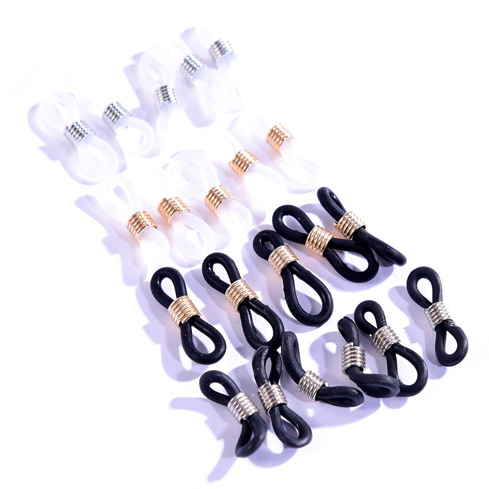 Цепочка для очков с антискользящим замком, соединительный замок, пружинное силиконовое кольцо, антискользящее, антиутратное кольцо, DIY аксессуары оптом