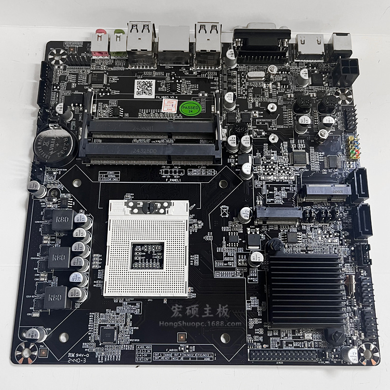 ITX industrial control motherboard HM65 dual memory slot DDR3 mini board PGA988 second and third generation CPU all-in-one motherboard