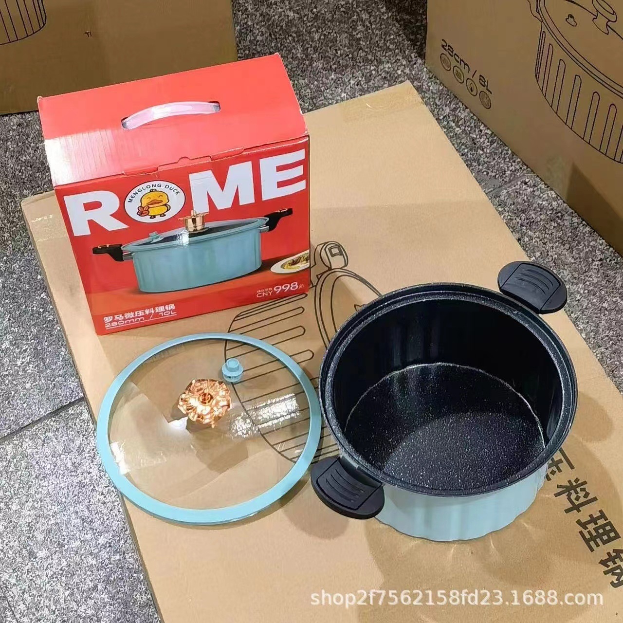 New micro-pressure Roman pot enamel universal non-stick pan double-ear soup stew multi-functional soup pot gift pot