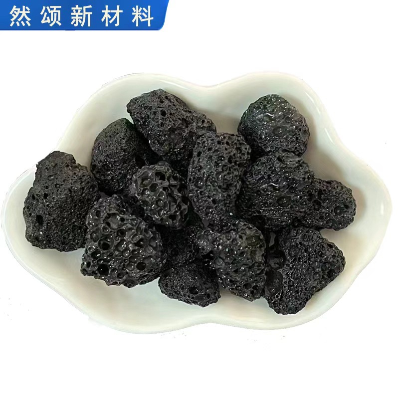 Factory Direct Supply of Black Porous Volcanic Stone Particles, Volcanic Stone Filter Material, Fish Tank Landscaping, Plant Paving, Water Treatment