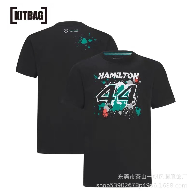 Cross-border 2022 European and American size racing suit summer men's short sleeve fashion Joker wear-resistant comfort