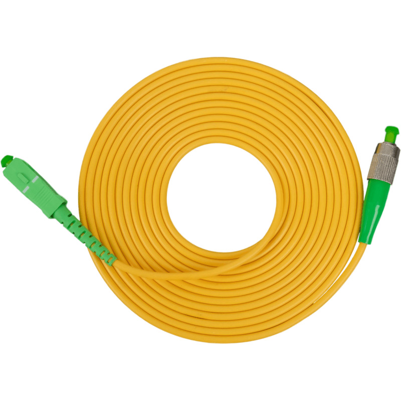 Broadcasting and Television Fiber Optic Jumper Sc/Apc-Fc/Apc to Fc-Lc/Upc Single-Mode Single-Core Green Square Round Head Pigtail Jumper