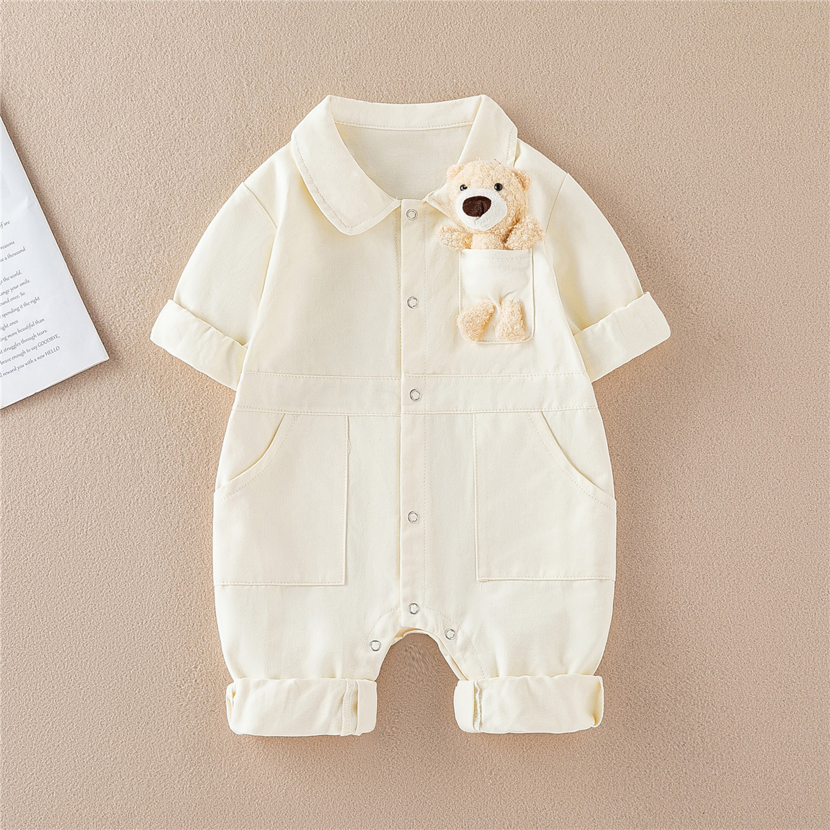 Baby Handsome Denim jumpsuit New Spring Festival Western Style Men's Baby Clothes for Going Out