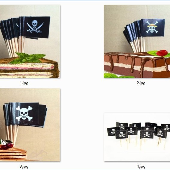 Хэллоуин зубочистка флаг один зубочистка флаг двойные мечи пиратский флаг череп зубочистка флаг пират пять точек