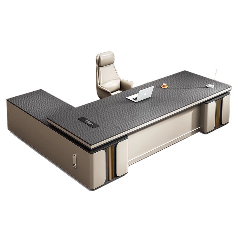 Light Luxury Boss Desk Office Desk and Chair Combination Office Desk High-End Manager Supervisor Executive Desk Office Furniture