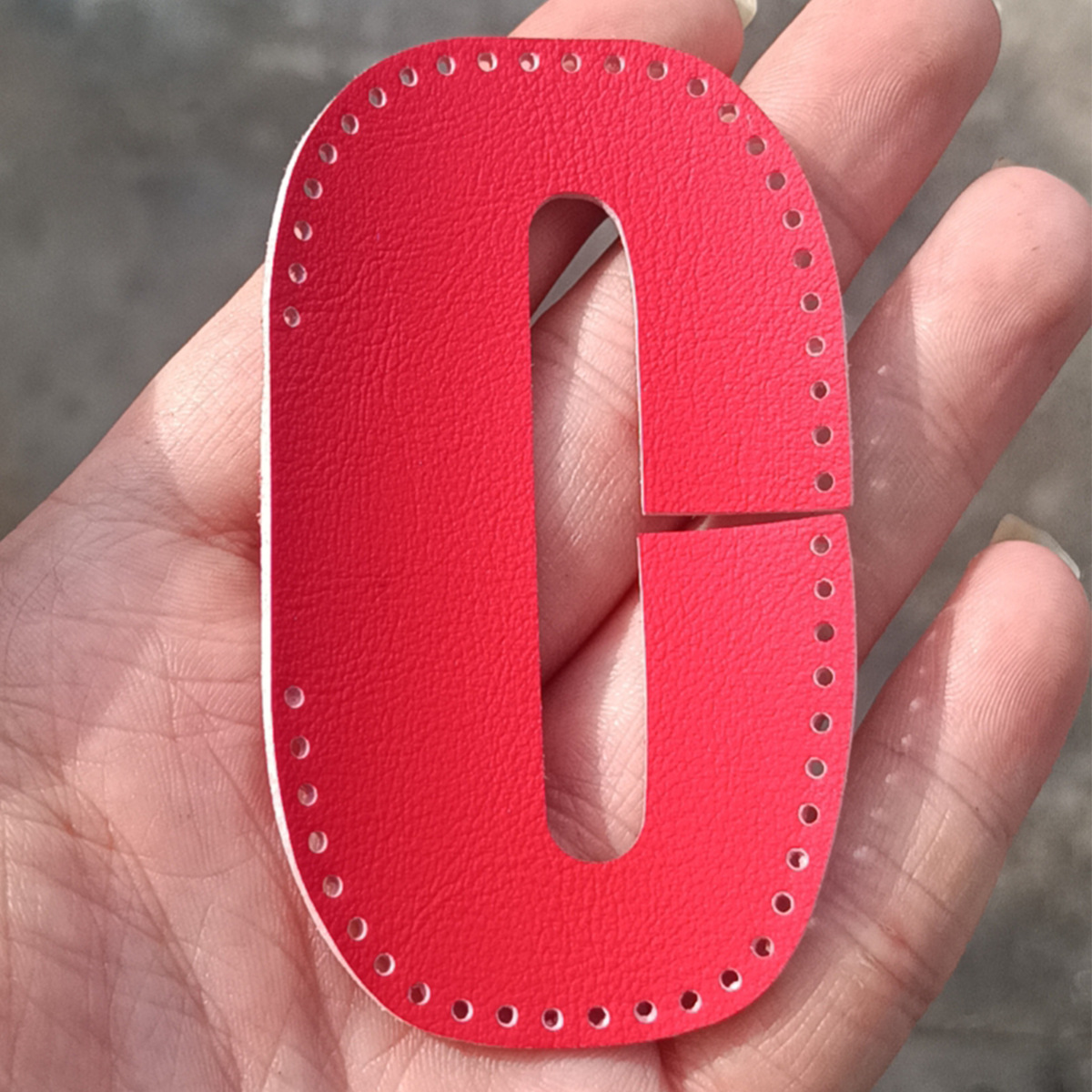 Factory Customized Small Pebbled Leather Perforated Seat Belt Protective Cover Leather Accessories Micro-Hole Die-Cutting Processing