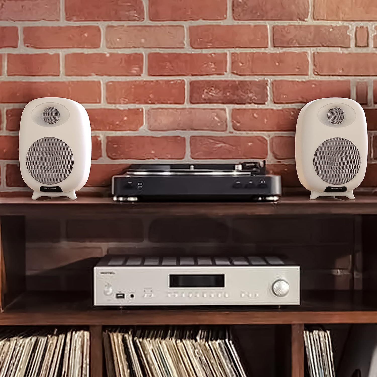 High-Fidelity 3inch Active Speaker Two-Way Bookshelf Speaker Fever Audio Stereo Home Classy Audio