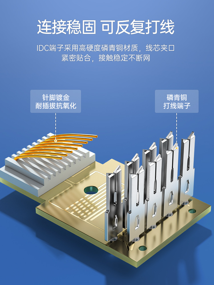 Network Module Category 6 Gigabit Cat-Free Network Port Category 5 Super 500m Non-Shielded Rj Crystal Head Computer Network Cable
