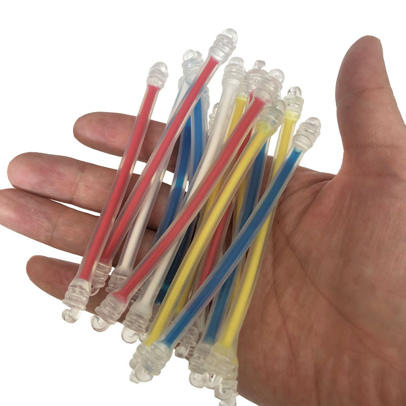 Transparent Silicone Strip Double Hook Shock Absorber Tennis Rafting External Shock Absorbing Snake Soft Silicone Tennis Rafting Shock Absorbing