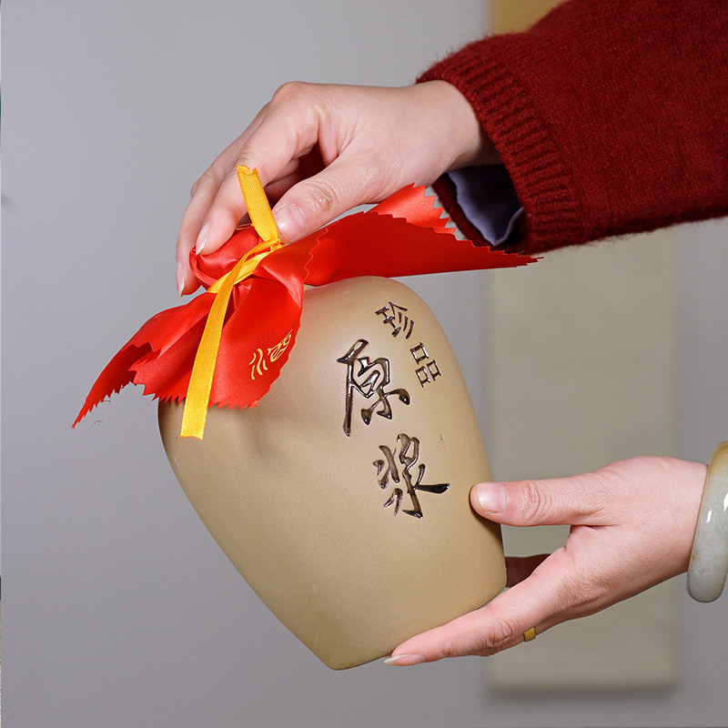Hand-made ceramic wine jar Yixing 1/2/3/5kg wine jar wholesale factory spot household wine jar