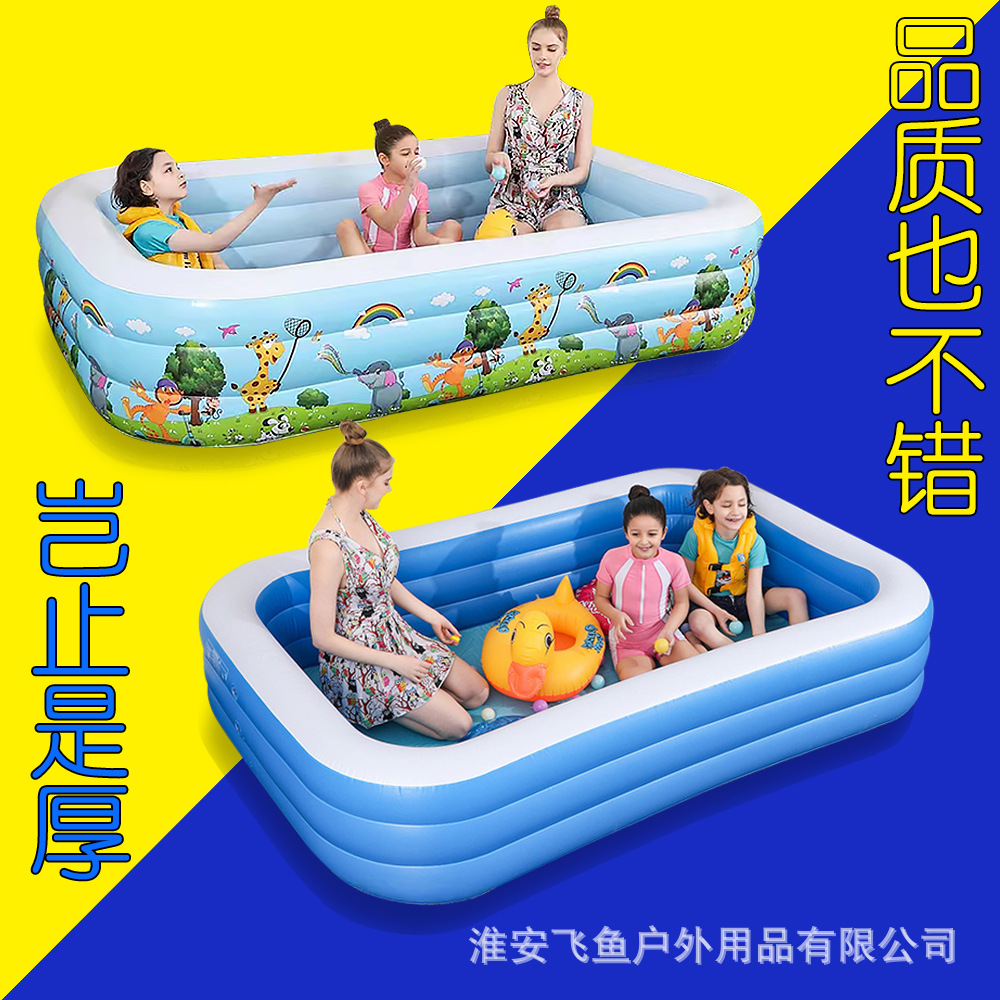 Надувной бассейн для детей, большой уличный складной песочный бассейн, мультяшный детский купальный бассейн
