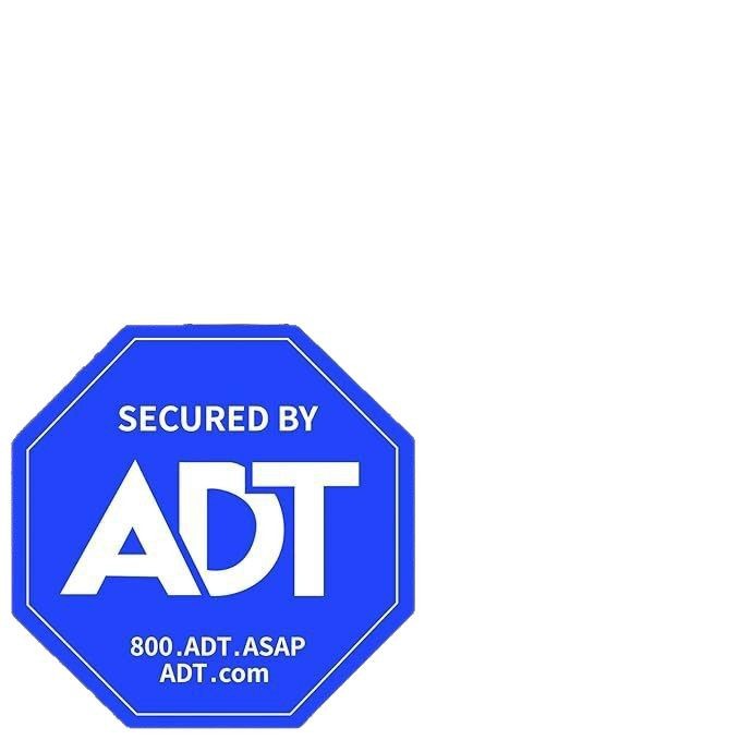 2025 cross-border decorative ADT safety sign super clear printing material warning sign sticker window waterproof