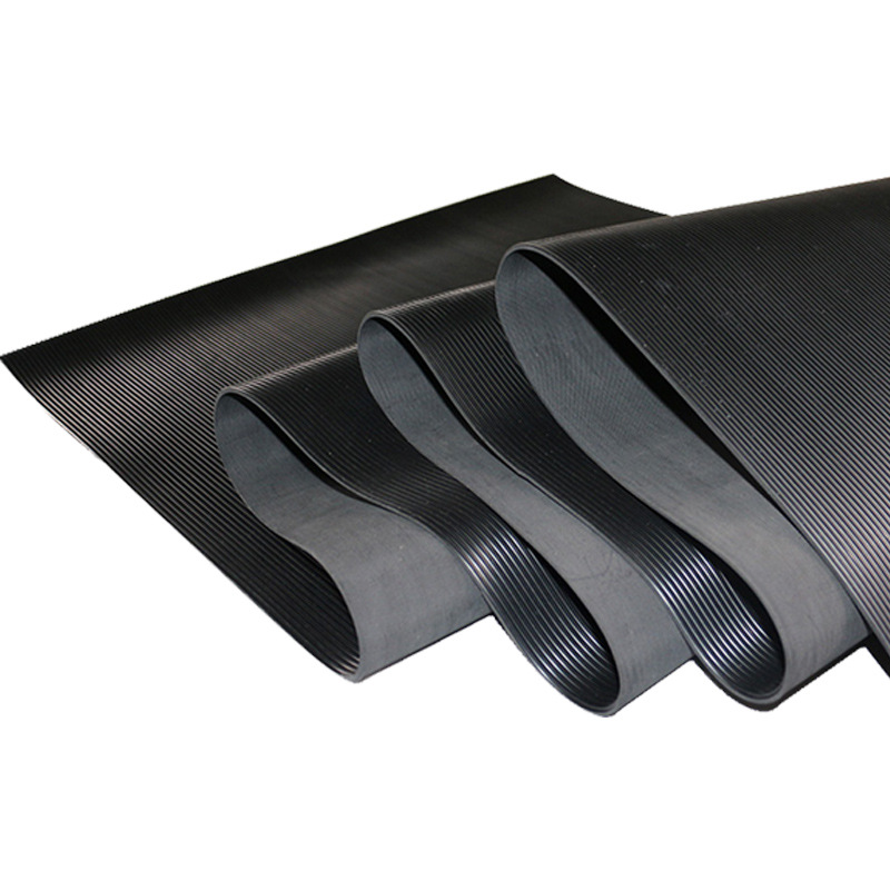 Fine Stripesd Rubber Sheet Manufacturer 3mm Oil-Resistant and Anti-Fatigue Elastic Heat-Resistant Stripesd Anti-Slip Rubber Mat