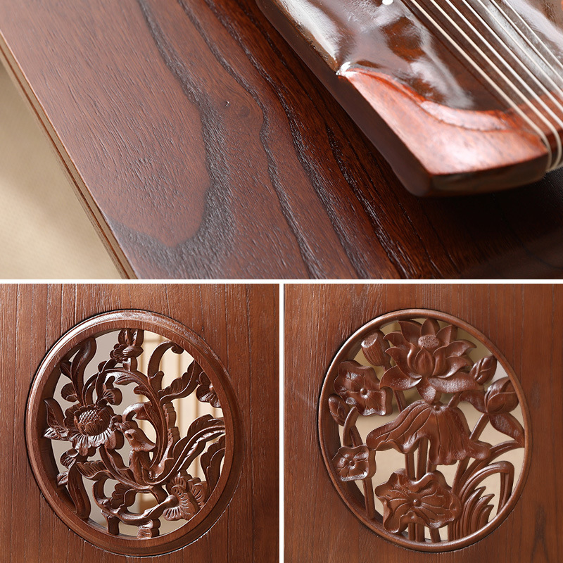 Solid Wood Guqin Table and Stool Resonance Table New Chinese Calligraphy Table Chinese Studies Table and Chair Calligraphy and Painting Table Go Table Tea Art Table