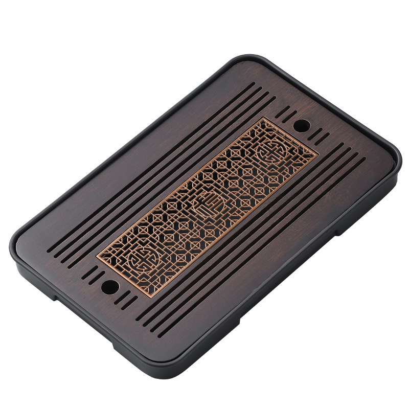 Portable Tea Tray Household Bamboo Dry Foam Tray New Chinese Style Water Storage Drain Tea Table Tea Set Tray Simple Japanese Style Tea Tray