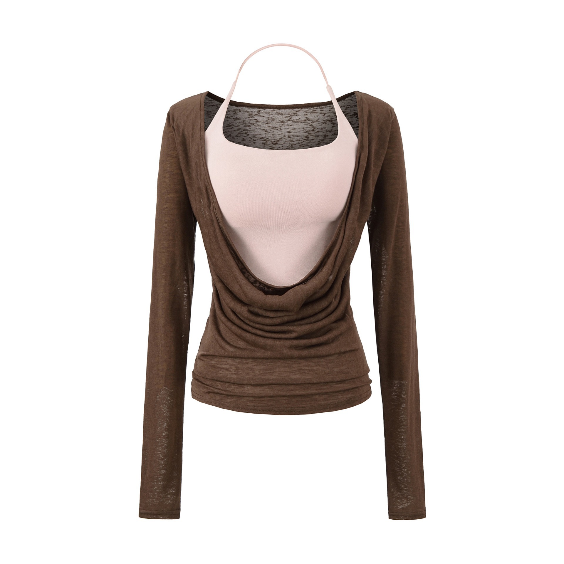 Foreign Trade Cross-Border Yoga Long-Sleeved Blouse for Women with Chest Pads, High Elasticity and Quick-Drying Yoga Sports Fitness Vest Two-Piece Set