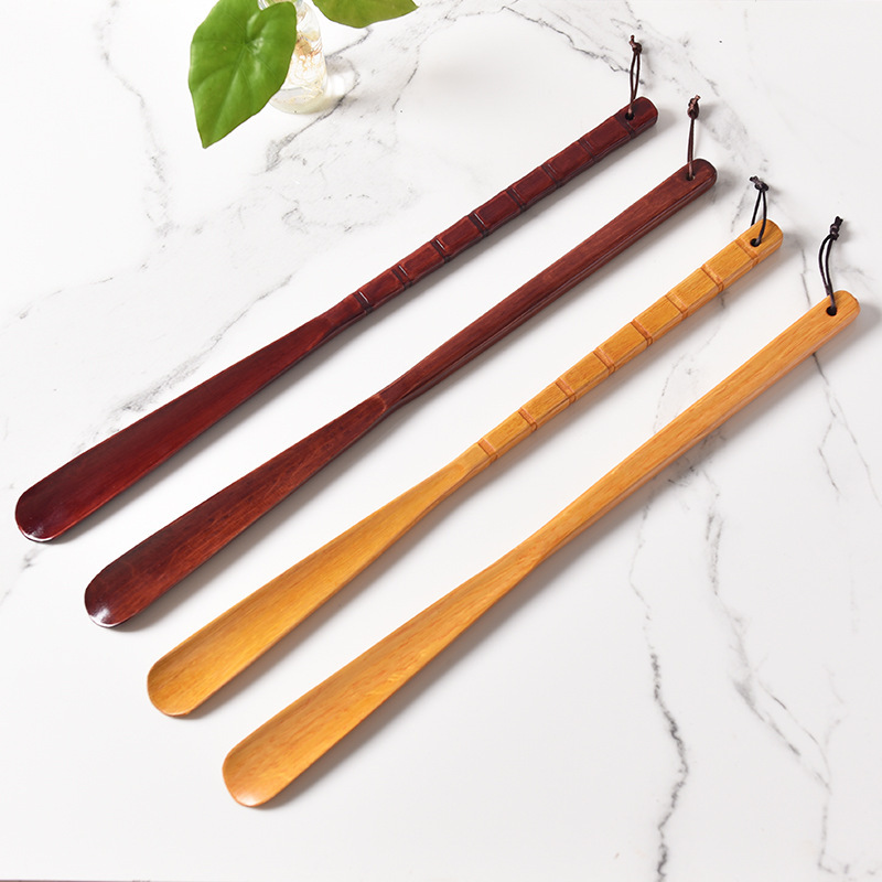 Solid Wood Shoe Puller Long Handle Household Non-bending Shoe Licking Artifact Shoe Pulling Shoe Pulling Portable Shoe Pulling Wholesale