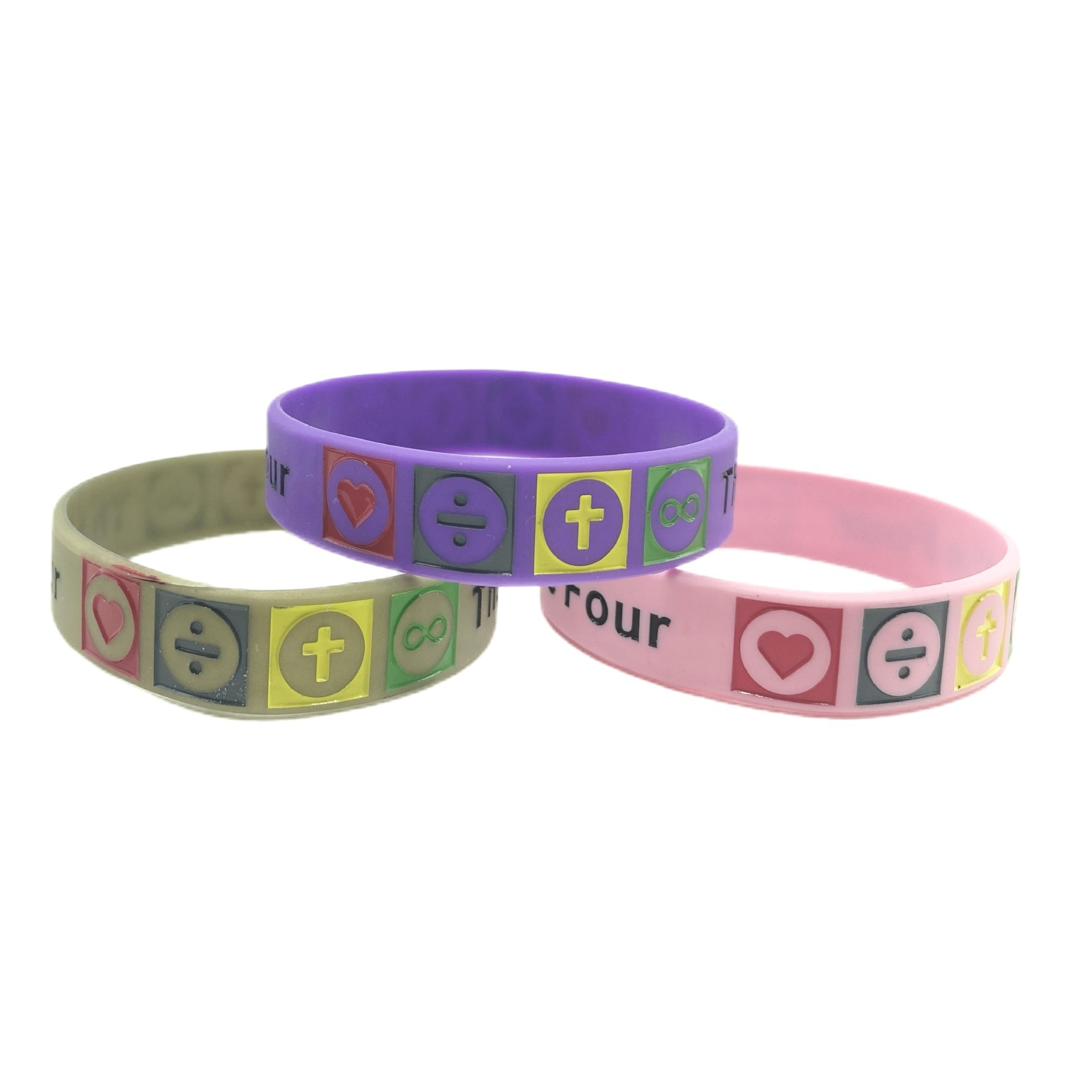 25mm Wide Fashionable Casual Silicone Bracelet Jewelry Silicone Wrist Strap Engraved/Screen Printed/Embossed