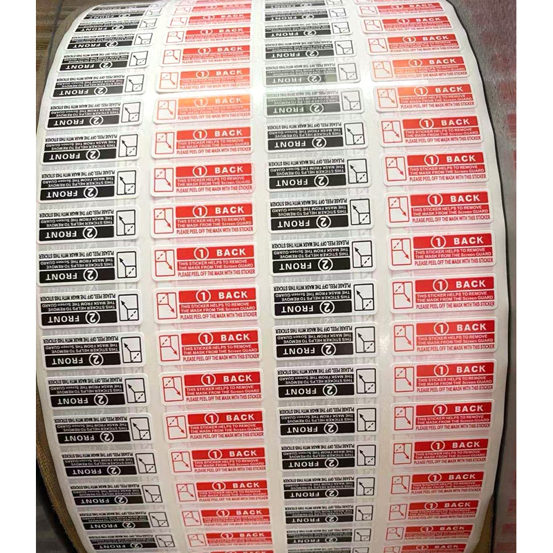 Mobile Phone Screen Protector Label, Synthetic Paper Spacer, Self-Adhesive, Easy to Peel Off, Tempered Film Protection, Peel-Off Label, Clean