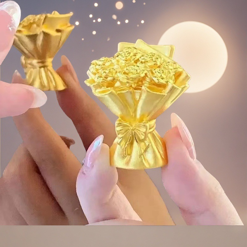 Золотые розы, доступная роскошь, подарки на День Святого Валентина для девушек, классические и элегантные