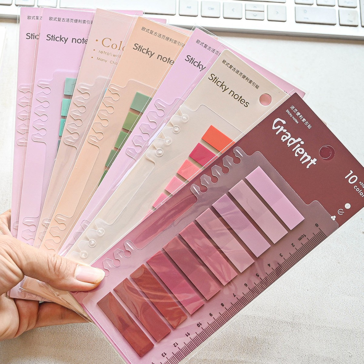 Manufacturer Morandi Color Pet Sticky Notes Transparent Index Stickers Combination for Note-Taking Sticky Notes