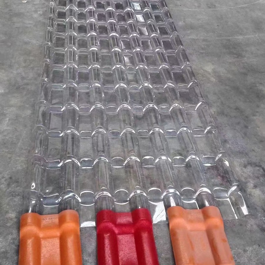 Transparent Pc Polycarbonate Tile 840 Type High Light Transmittance Roof Workshop Lighting Tile Impact Resistant Flame Retardant Anti-Uvpc Tile