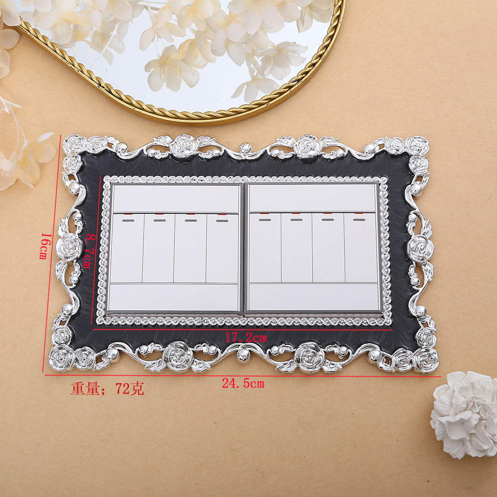 Cross-border Amazon Double Switch Stickers Wall Stickers Creative Stickers Protective Cover Decorative Light Luxury 5043 European-style Drop Adhesive Stickers