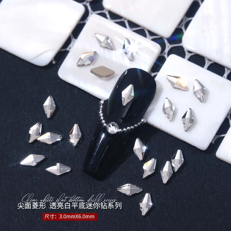 Mini small size special-shaped flat diamond flash mixed Diamond White mixed jewelry k9 diamond jewelry nail jewelry wholesale