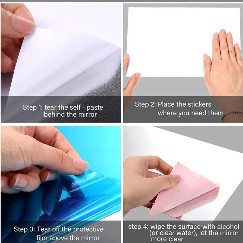 Photography Cardboard Props Wholesale Mirror Stickers Can Be Cut at Will Glass Stickers 15X15Cm30X30Cm Various Sizes