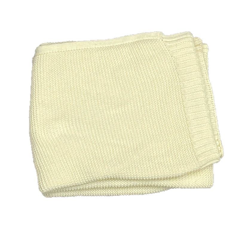 Factory wholesale embroidered cotton stroller cover blanket knitted quilt nap blanket sofa blanket cover nap sofa