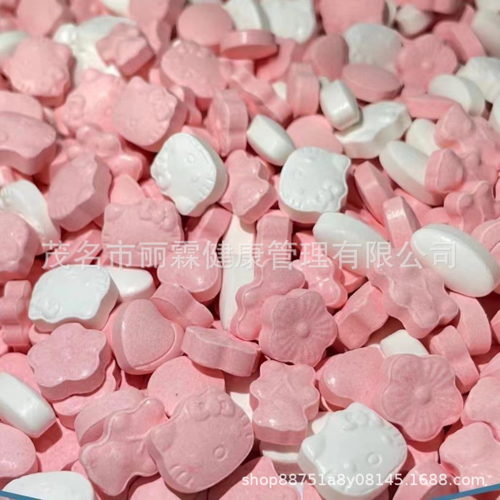 Taiwan Strong Milk Authentic Enhanced Version Fiber so Full Tablets Candy Factory Batch Peach Milkshake Yso Same Style