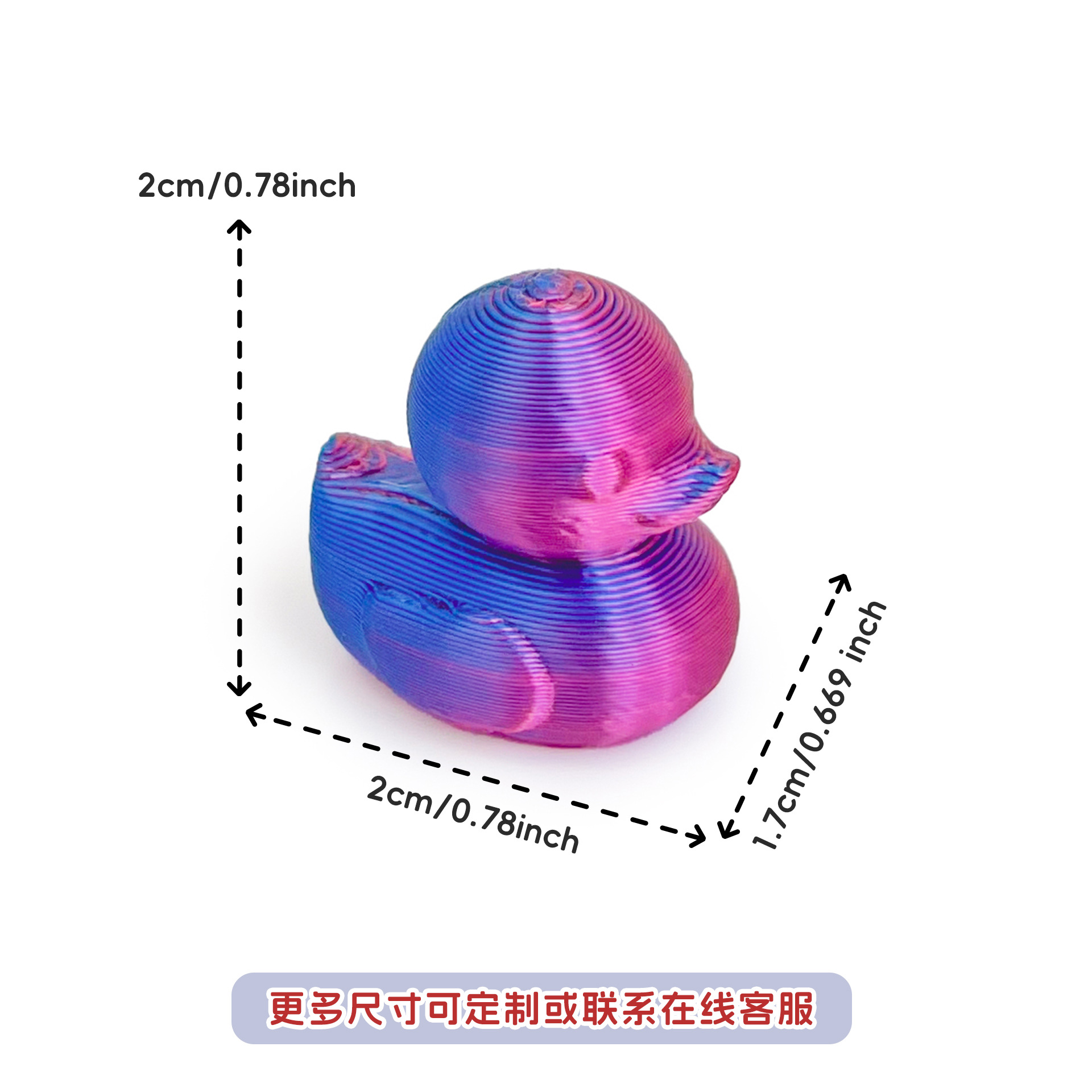 Cross-Border Hot Selling 3D Printed Mini Particle Duck Cute Particle Micro Landscape Landscaping Toy DIY Decorative Small Ornaments