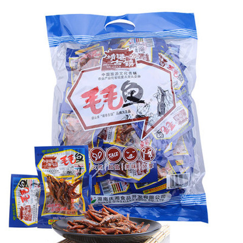 Древний город Цзинган острые рыбные закуски - острые и ароматные мелкие сушеные рыбы хунаньская специальность закуски для отдыха трансграничная электронная коммерция